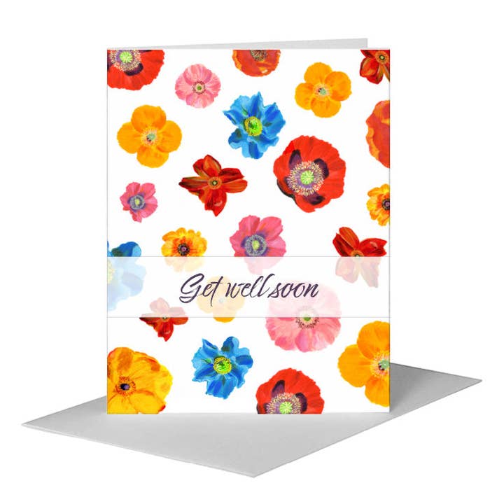 Poppies Plural, Greeting Card (#7477NA) for wholesale by Printed Canvas