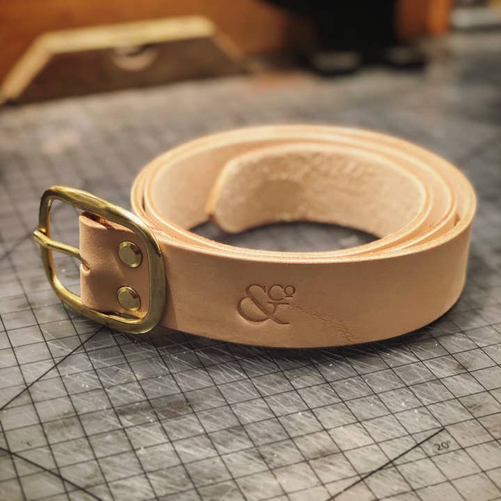 The &Co. Belt for wholesale by Ampersand Leather Co.