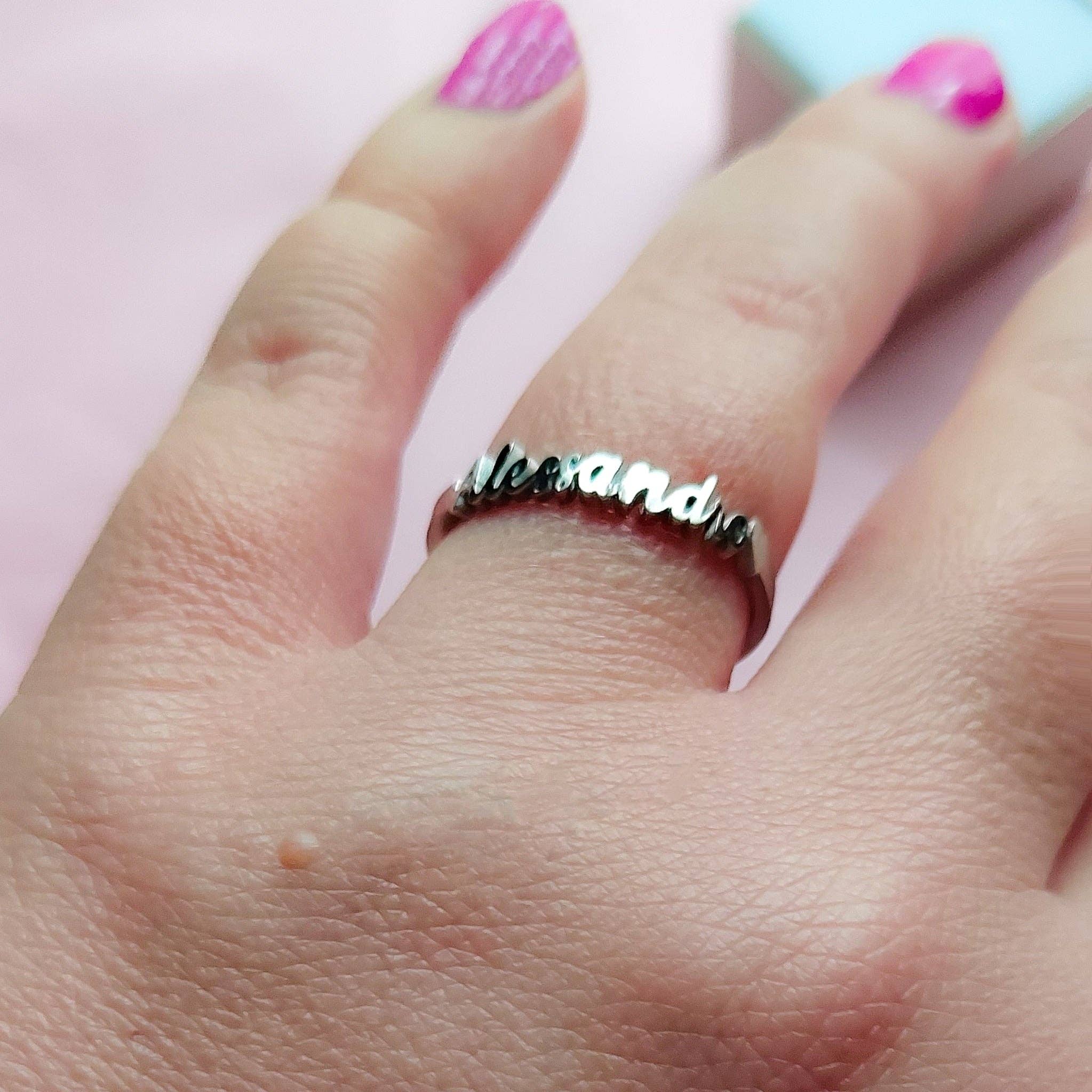 Daemon srls - Wholesale Signet Ring - Anello Nome PERSONALIZZATO ❤️ ACCIAIO INOSSIDABILE regolabile2