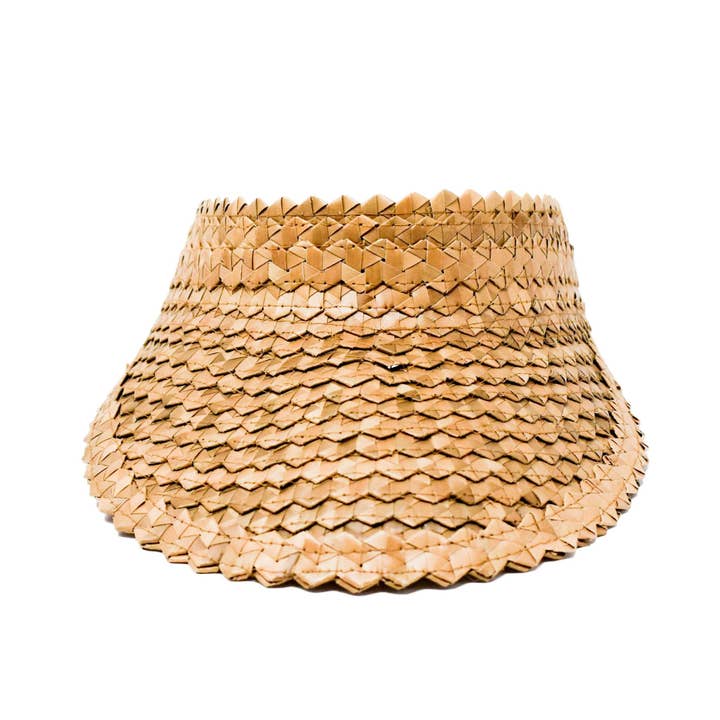 POPPY + SAGE – wholesale Visor – kids – KIDS STRAW SUN VISOR - CARAMEL