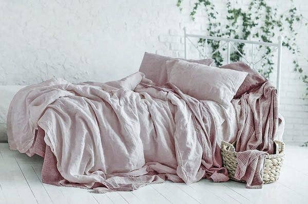 Bedlam - Wholesale Duvet Cover - Champagne Blush Linen Duvet Cover With Pillowcase2