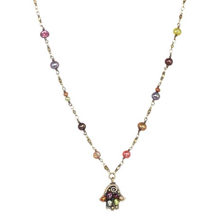 Sunset kleine Hamsa ketting voor wholesale door Michal Golan Jewelry