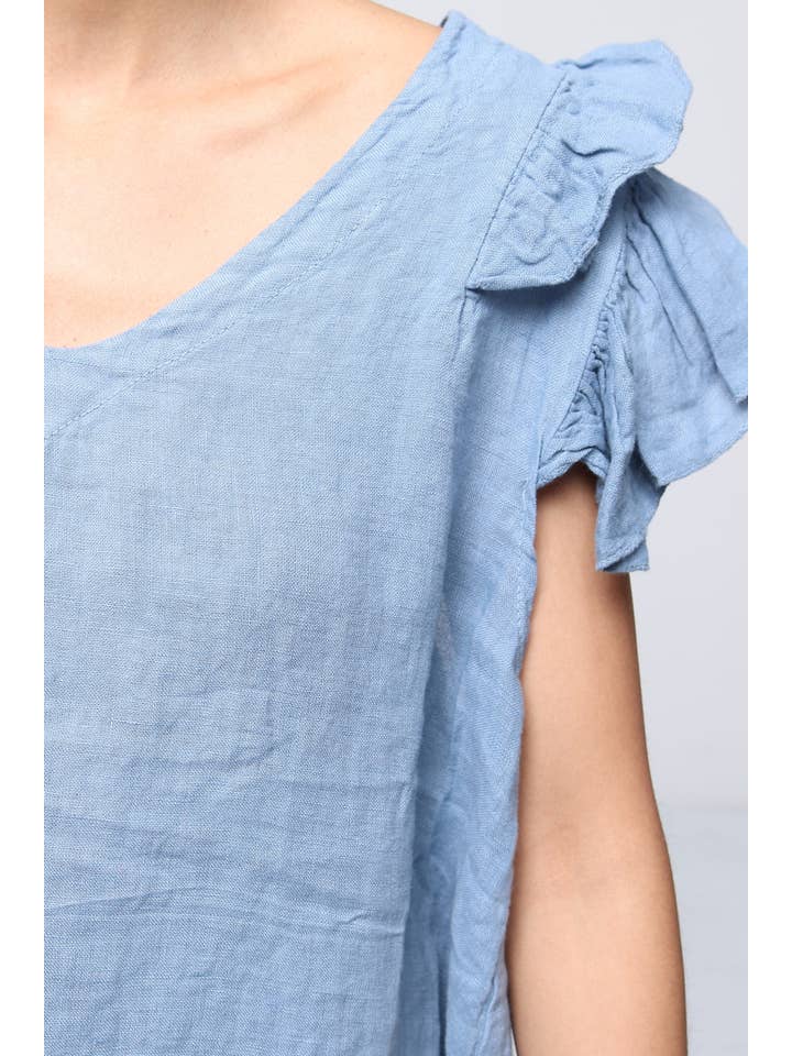 LÉA & LUC - Wholesale Blouse - Women's - 100% Linen Blouse REF. 1201916