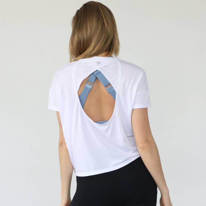 Blanc Abigail Short Sleeve Nursing T-Shirt (Blanc) for wholesale on Faire6