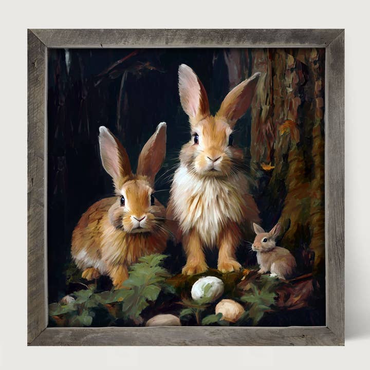 Bunnies with eggs for wholesale by ginger blue