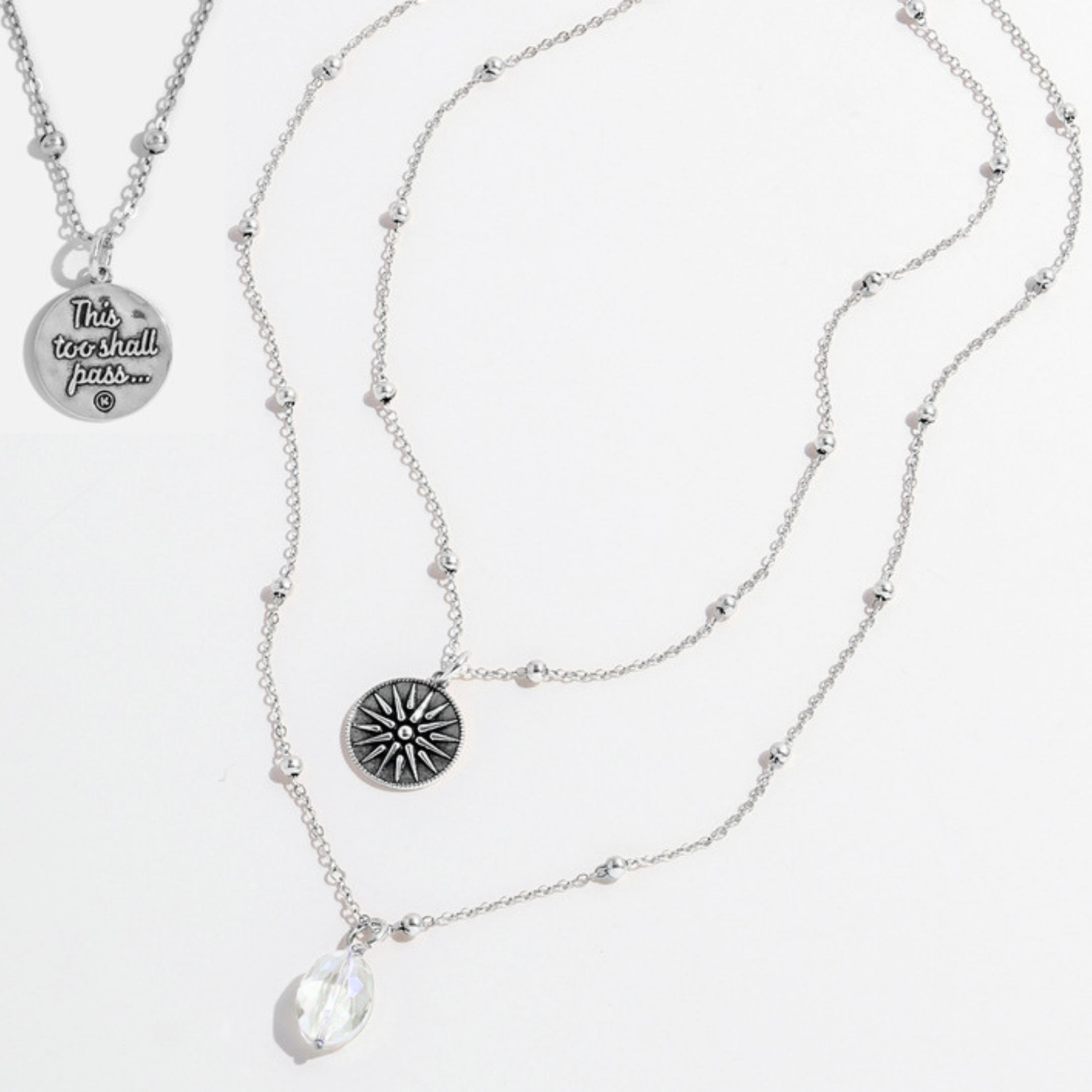 Katia Designs - Wholesale Pendant/Charm Necklace - "This Too Shall Pass" Star Dainty Necklace7