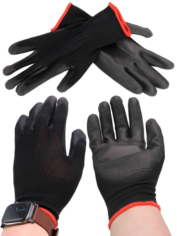 Women's Polyurethane Dipped Nitrile Work Gloves for wholesale by Cap Zone