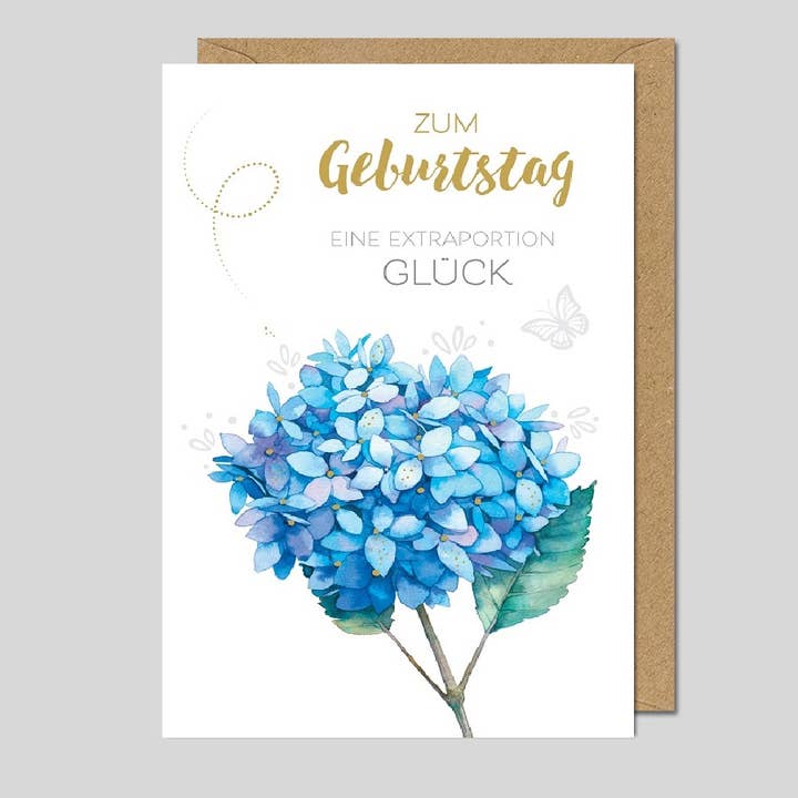 Birthday card from the Aquarelle series UK-35093 for wholesale by Michel-Verlag GmbH