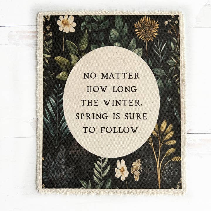 Impression sur toile avec citation printanière, décoration murale botanique 20x25 cm pour la vente par Perfect Day Print Co