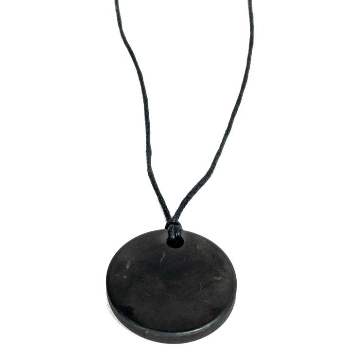 Ancient Energy LLC – Großhandel Individueller Charm/Anhänger – Runder Anhänger aus Schungit für EMF-Schutz