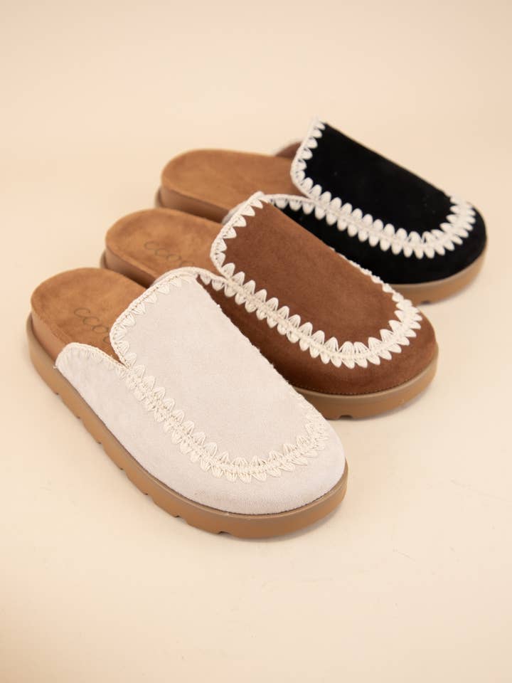 CCOCCI - Wholesale Slippers - Women's - MARGRET CROCHET STITCH DESIGN MOCCASIN SLIPPERS6