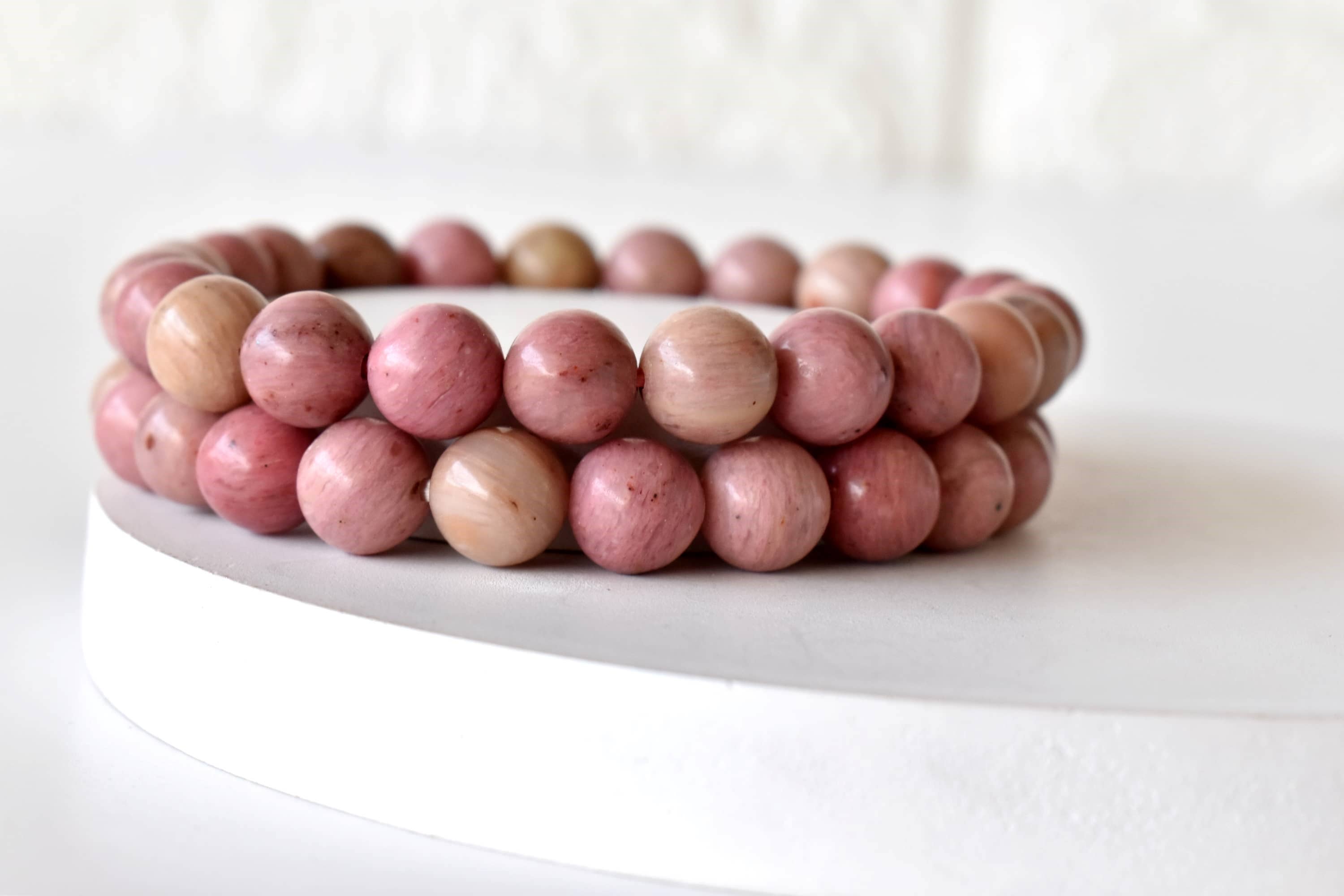 Soothing Crystals - Wholesale Beaded Bracelet - Healing Bracelet | Rhodochrosite | Gemstone Bracelet0