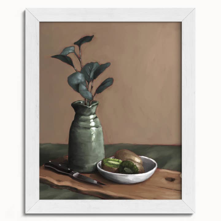 The Ugly Cat Studio - Wholesale Art Print - Eucalyptus and Kiwi Still Life Art Print9