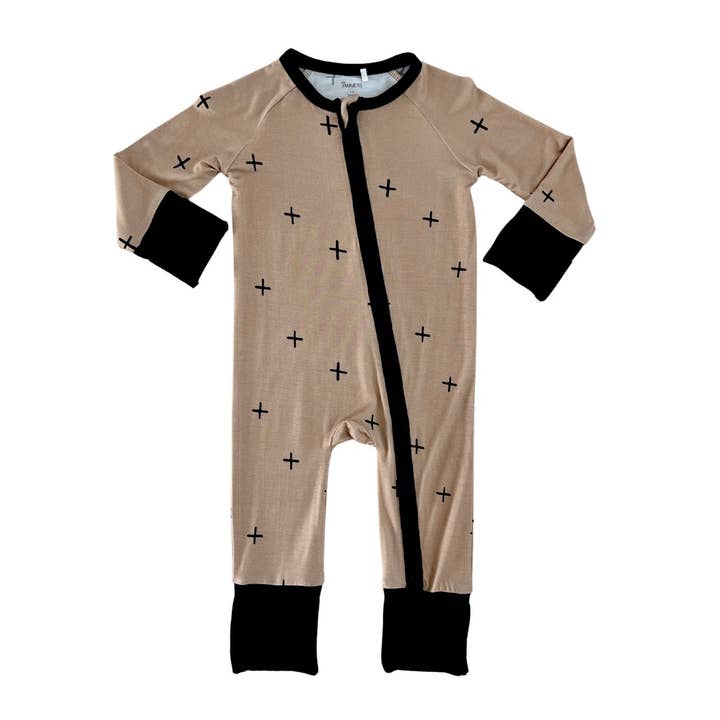 Tan + Lynlås Romper for engroshandel hos In My Jammers