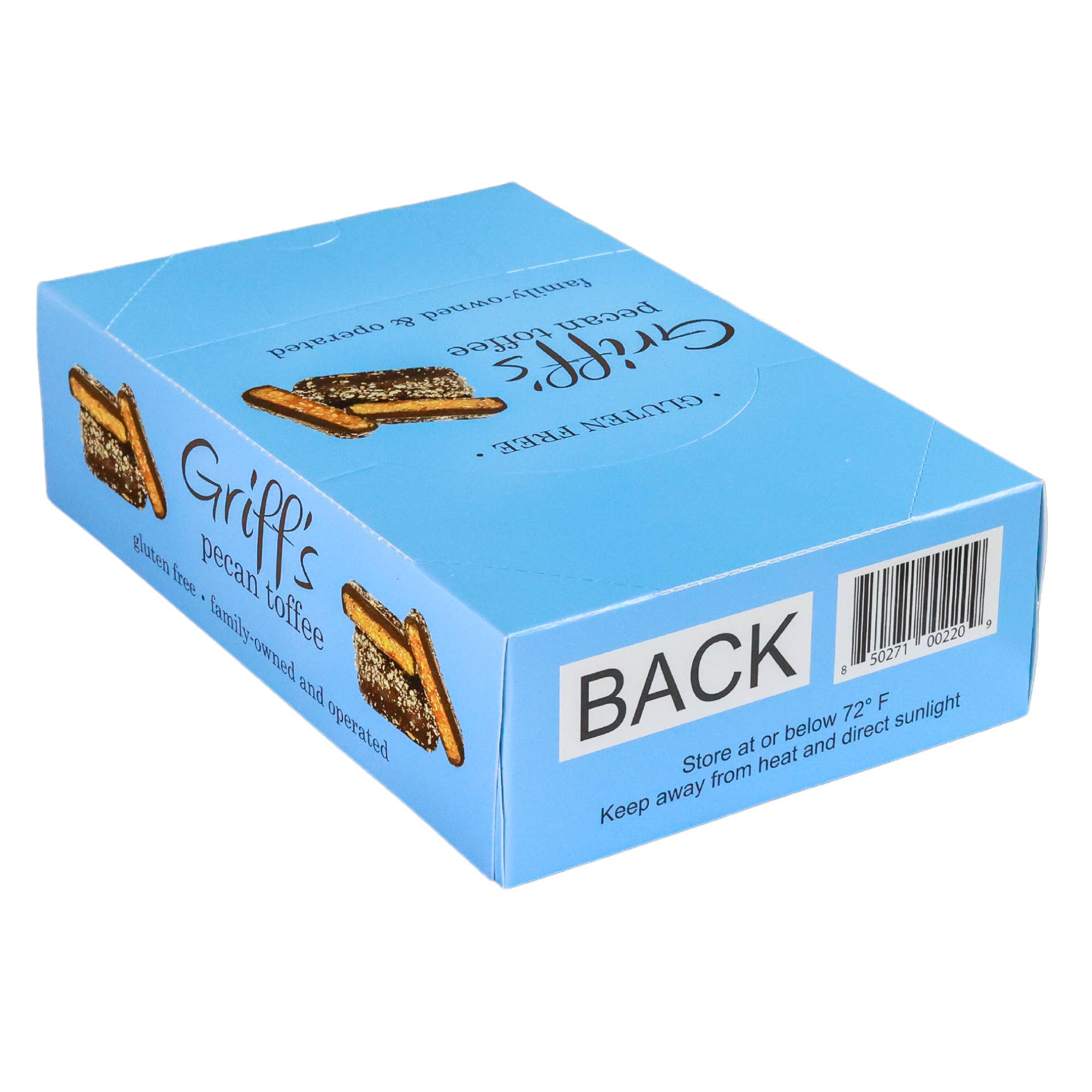 Griff's Toffee - Vente Caramel anglais - Caramel aux pacanes Griff's - 1 oz de caramel au chocolat noir5