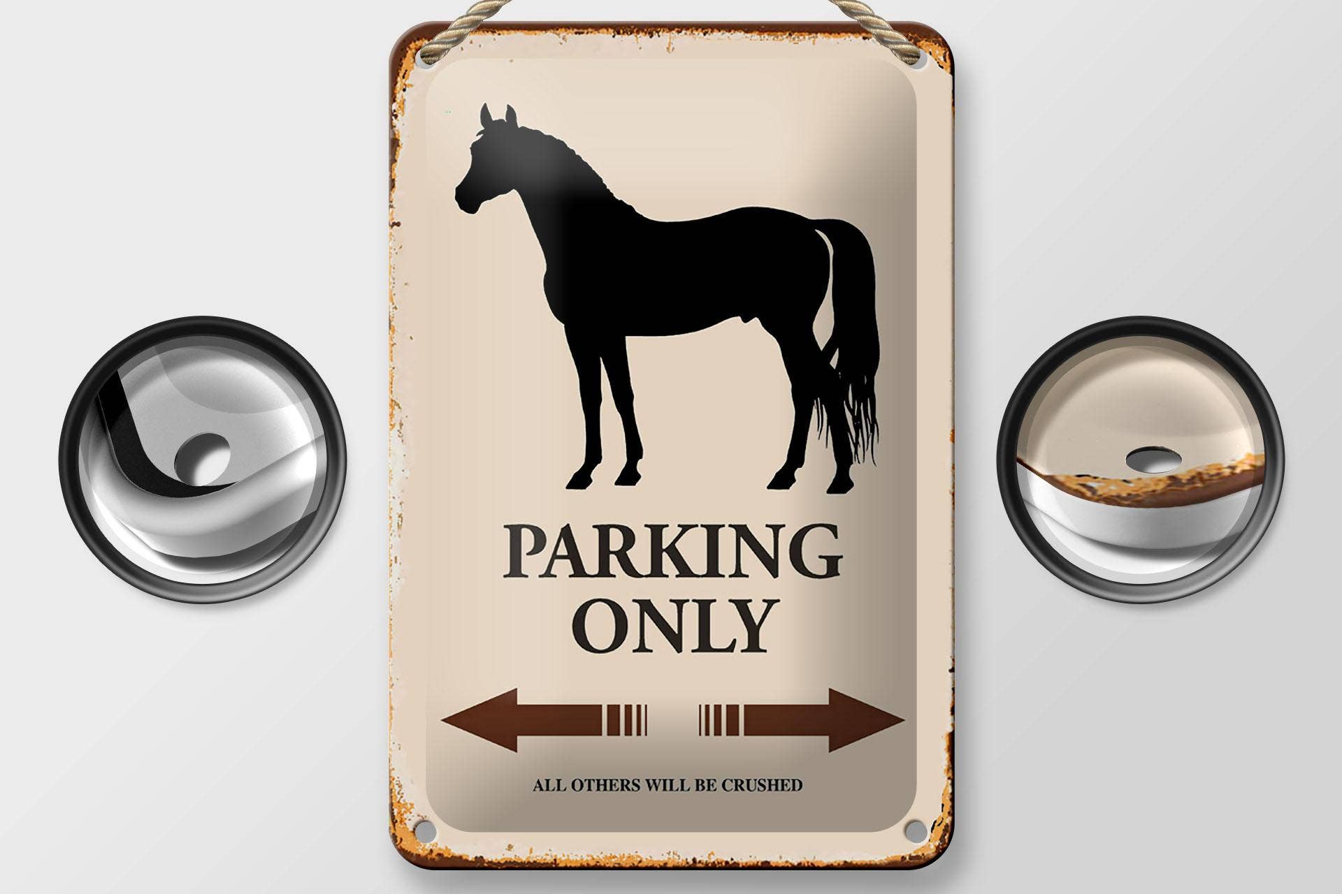 Femer - Wholesale Sign - Tin sign saying 12x18 cm horse parking only all others decorative sign1