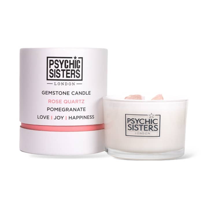 Vela de Cristal de Cuarzo Rosa – Granada para venta al por mayor de Psychic Sisters