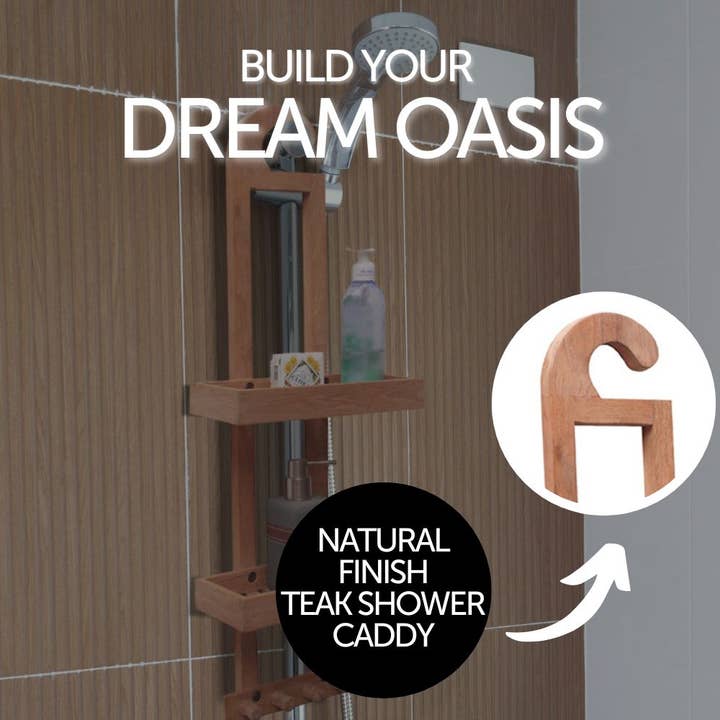 Nordic Teak - Wholesale Badplank - Natuurlijke teakhouten douchebak in Scandinavische stijl met planken2