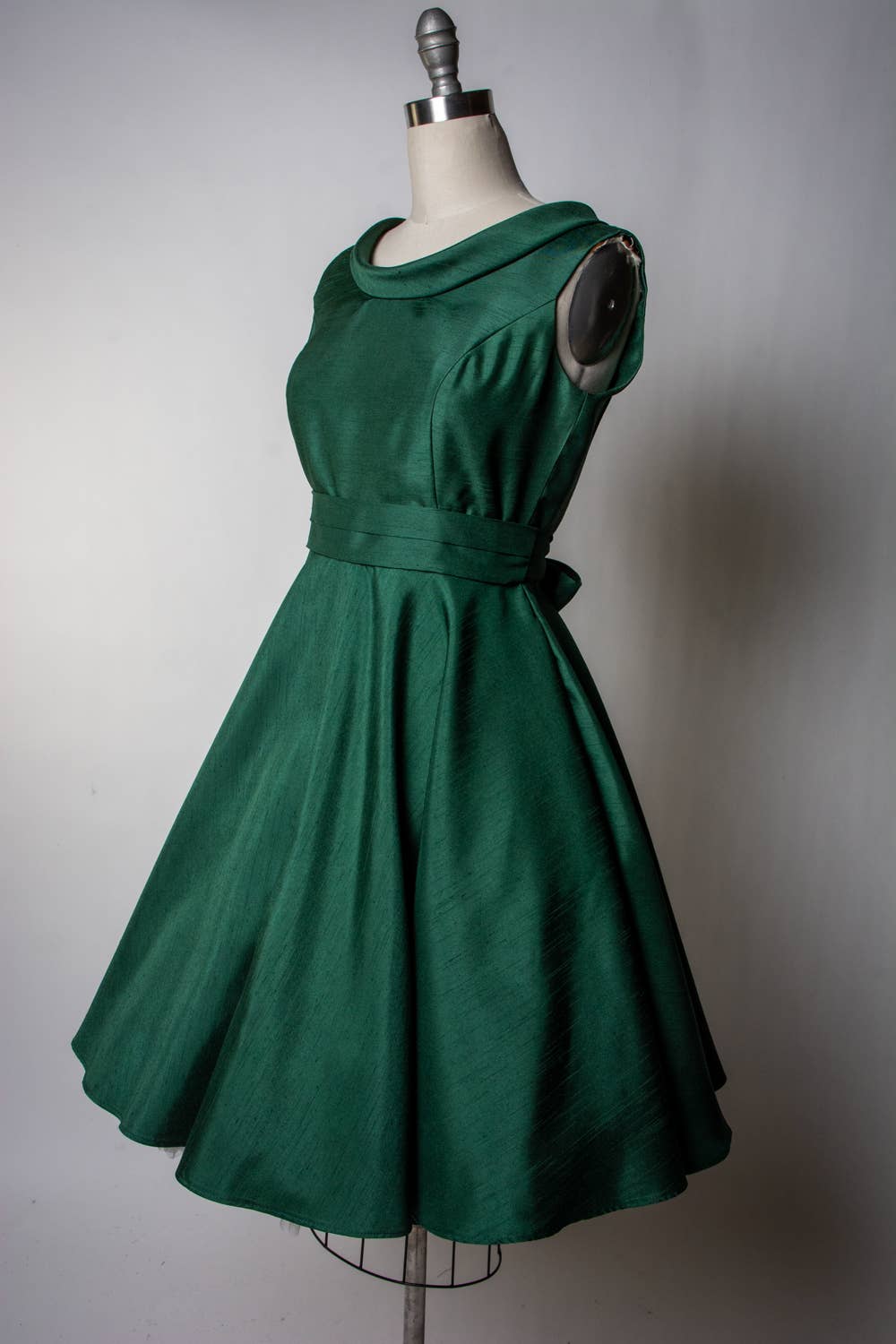Heart of Haute - Wholesale Dress - Women's - MTO- Suzette Dress, Green Shantung  3