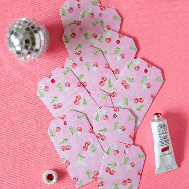 Stephanie Tara Stationery - Vendita all'ingrosso Etichetta regalo - etichette regalo da appendere con palline da discoteca in ciliegio per regali