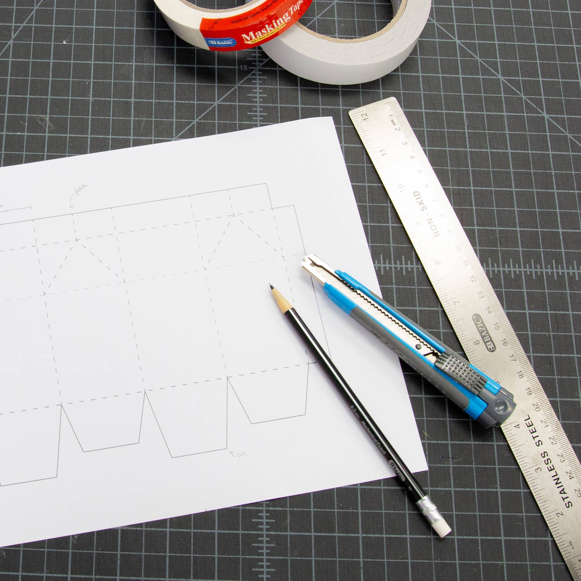 BAZIC Products - Wholesale Ruler - Stainless Steel Ruler w/ Non Skid Back 12" (30cm)4