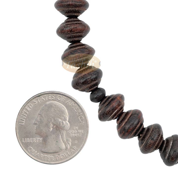 IndoMode - Wholesale Prayer beads necklace - 8x11mm Tamarind Wood Misbaha – Handcrafted 33-bead Tasbih1