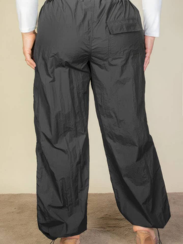 CALVINTUCKER LLC - Wholesale Pants - Women's - Plus Size Drawstring Waist Parachute Pants