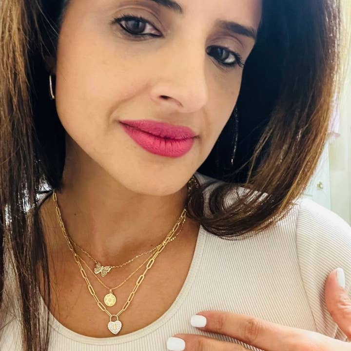 ALEF BET JEWELRY – Engroshandel Halskæde med vedhæng – Gylden jødisk stjernevedhæng2