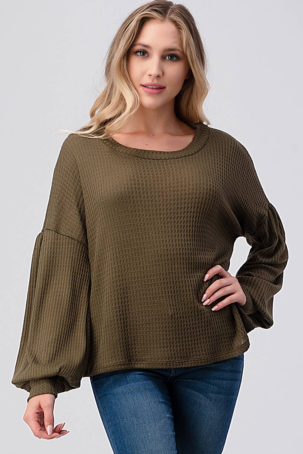 Orange Farm Clothing - Venta al por mayor Jersey corto de punto - Mujer - PAQUETE CON MANGA DE GLOBO TEXTURIZADA EN LA PARTE SUPERIOR ABIERTA EN OFERTA4