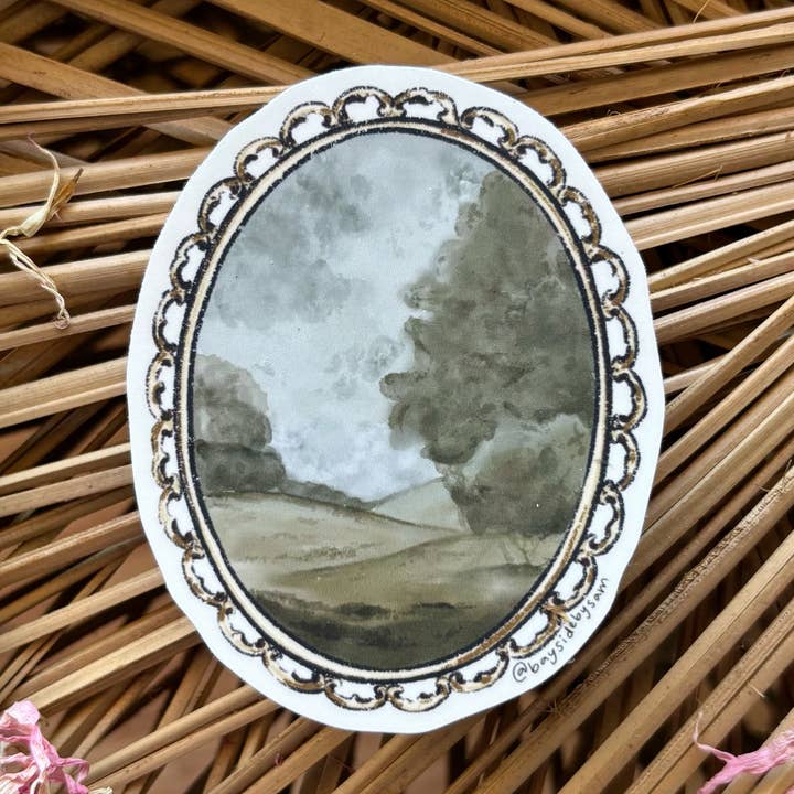 Adesivo in vinile 3" Arte del paesaggio vintage per la vendita all'ingrosso da parte di Bayside by Sam