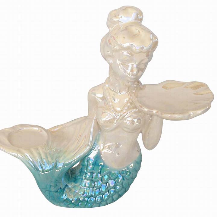Mermaid Doppelter Teelichthalter für den Großhandel von Blue Sky Clayworks
