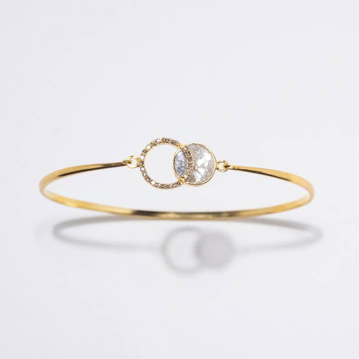 Bracelet jonc Tiid en vermeil d'or pour la vente par Shana Gulati Jewelry