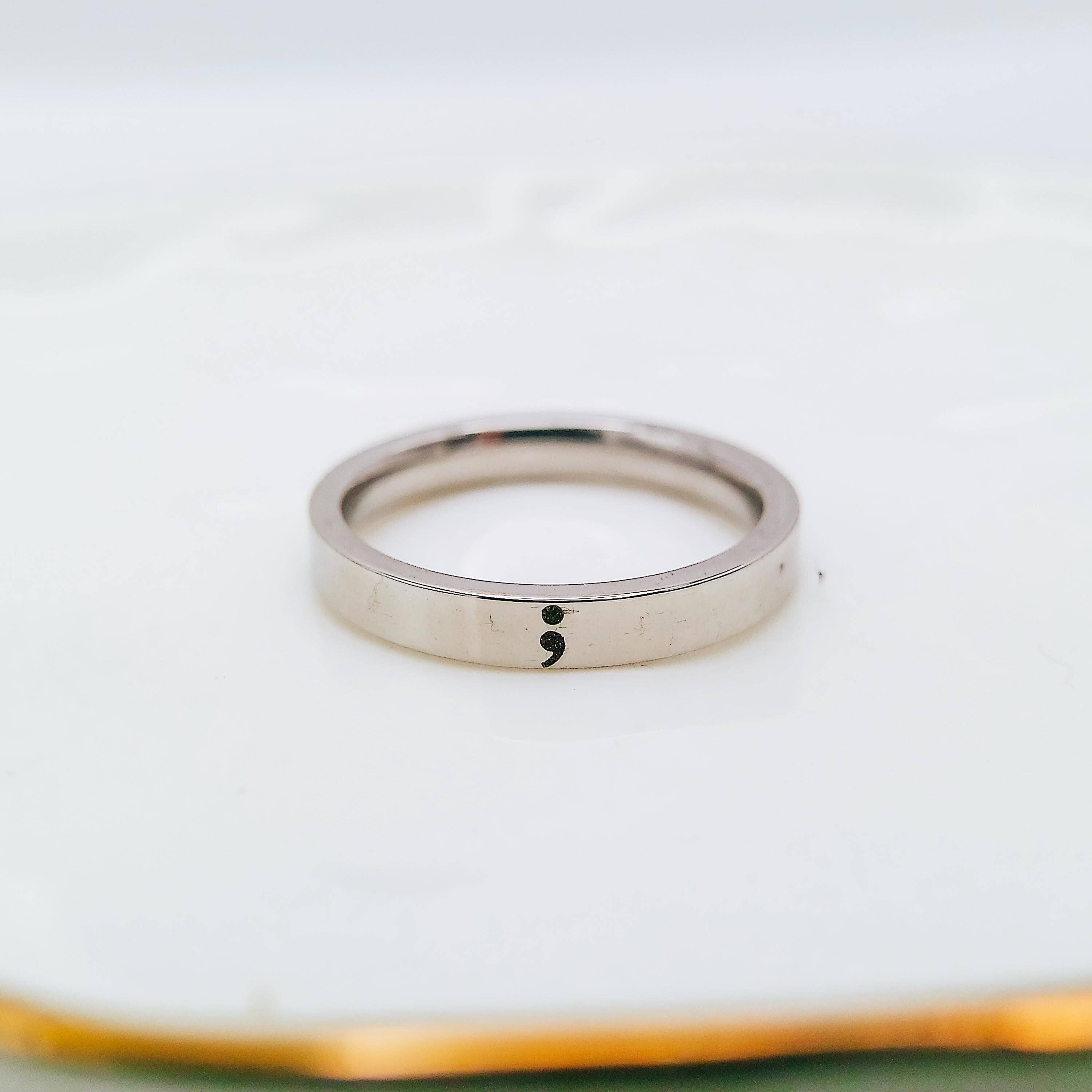 Avy + Tay - Wholesale Band/Stacked Ring - SEMICOLON RING0