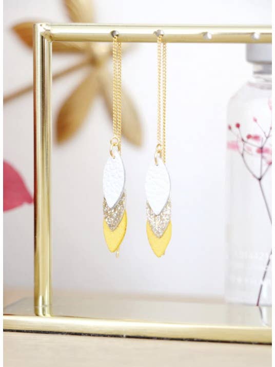 Boucles d'oreilles Volta - Canari, Blanc pour la vente par May & June