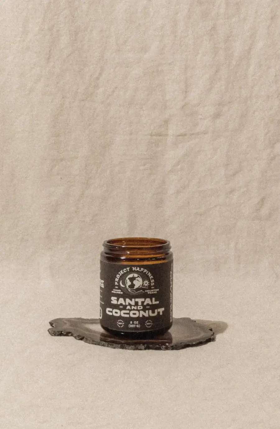 Project Happiness Candle Co. - Wholesale Jar/Filled Candle - Santal and Coconut Soy Candle - 8oz5