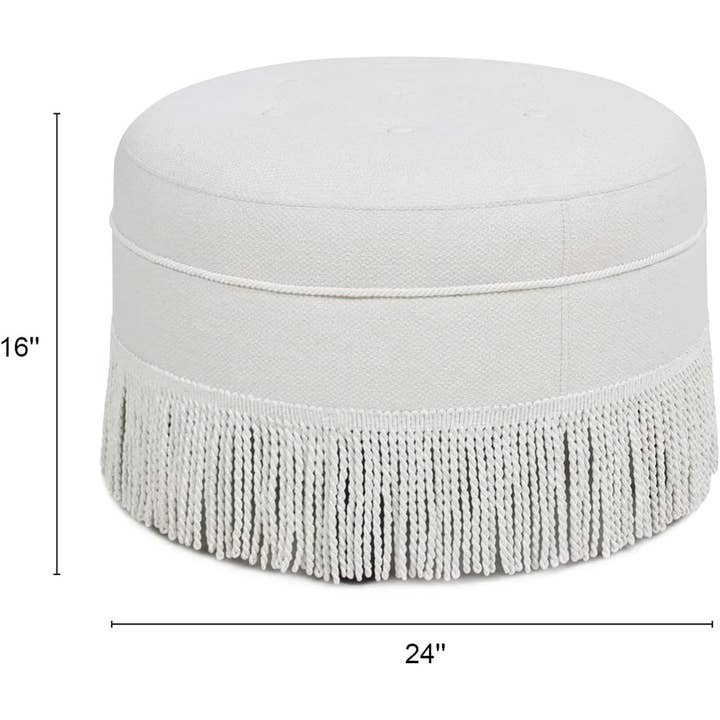 Jennifer Taylor Home - Wholesale Ottoman - Yolanda 24" Round Upholstered Accent Ottoman