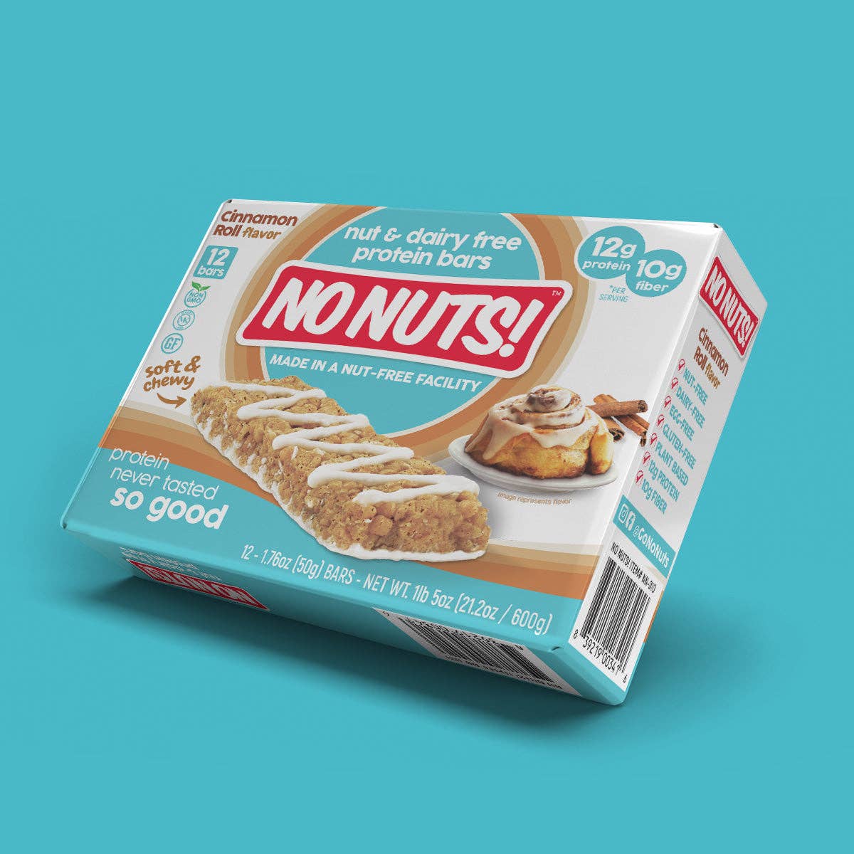 No Nuts! - Wholesale Snack Bar - Cinnamon Roll Snack Bars - 12 Bar Pack2