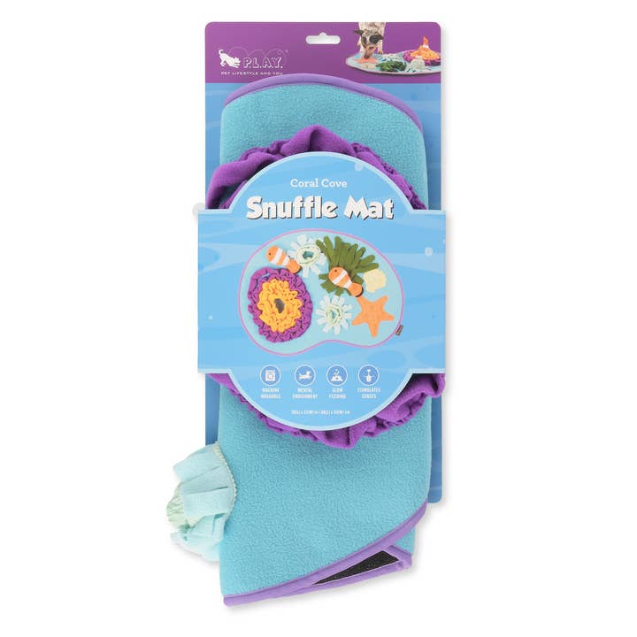 P.L.A.Y. Pet Lifestyle and You - Vente Peluche – chien - Snuffle Mat - Coral Cove2