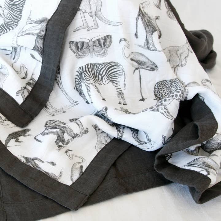 Chuckles & Caz - Wholesale Quilt – Kids & Baby - Vintage Animals Reversible Muslin Quilt8