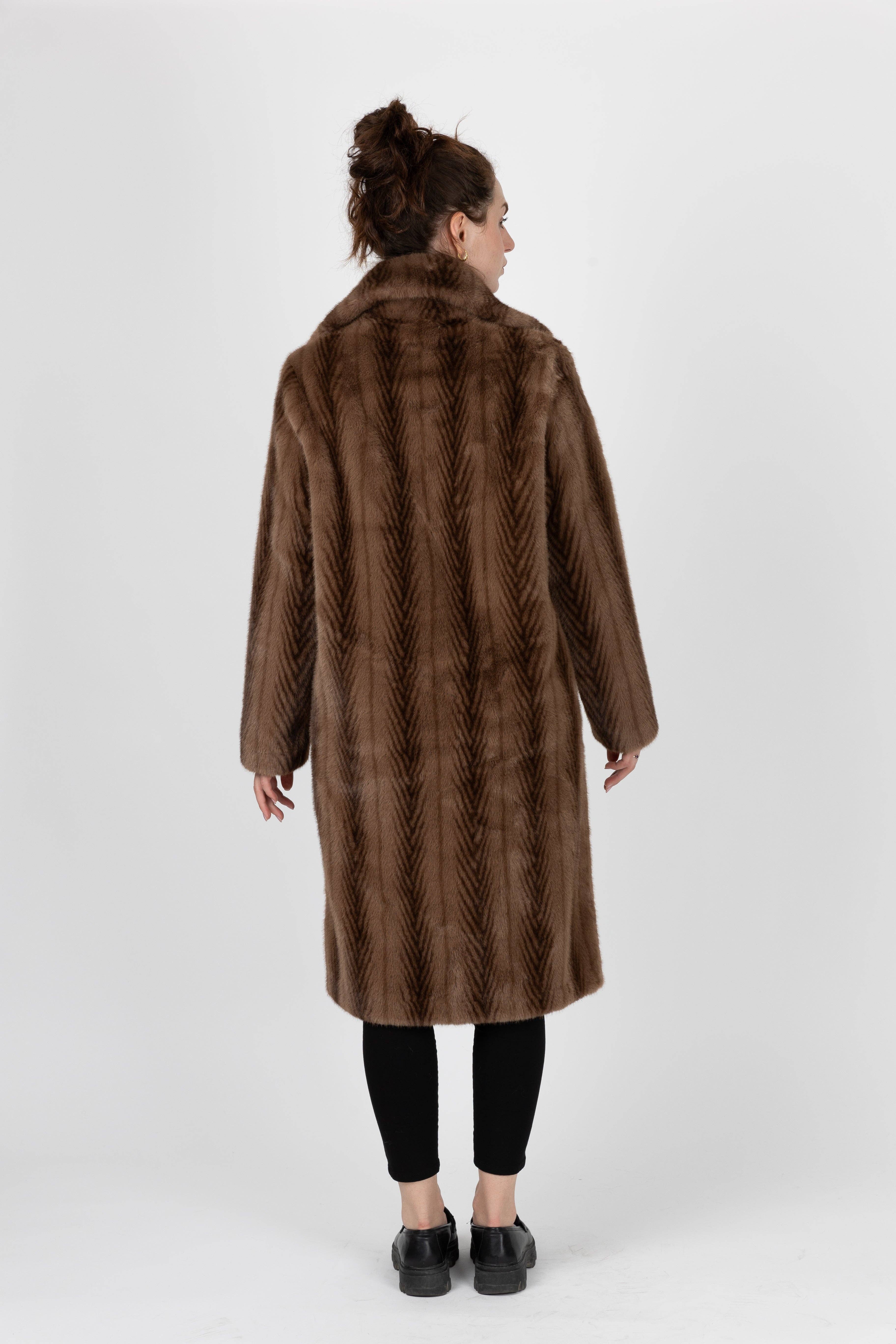 KZELL PARIS - Vendita all'ingrosso Pelliccia/Pelliccia sintetica - Donna - CAPPOTTO LUNGO IN PELLICCIA SINTETICA A RIGHE6