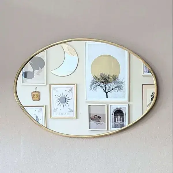 High crafty - Wholesale Wall Mirror - 🪞 Handcrafted Brass Mirror – Elegant Wall & Home Decor0