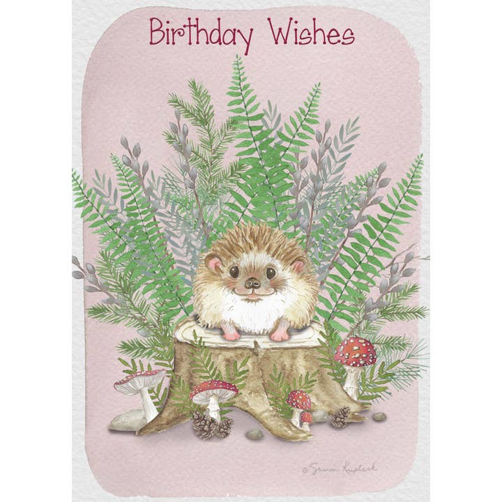 Woodland Fern - Hedgehog | Birthday Greeting Card for wholesale by Crown Point Graphics