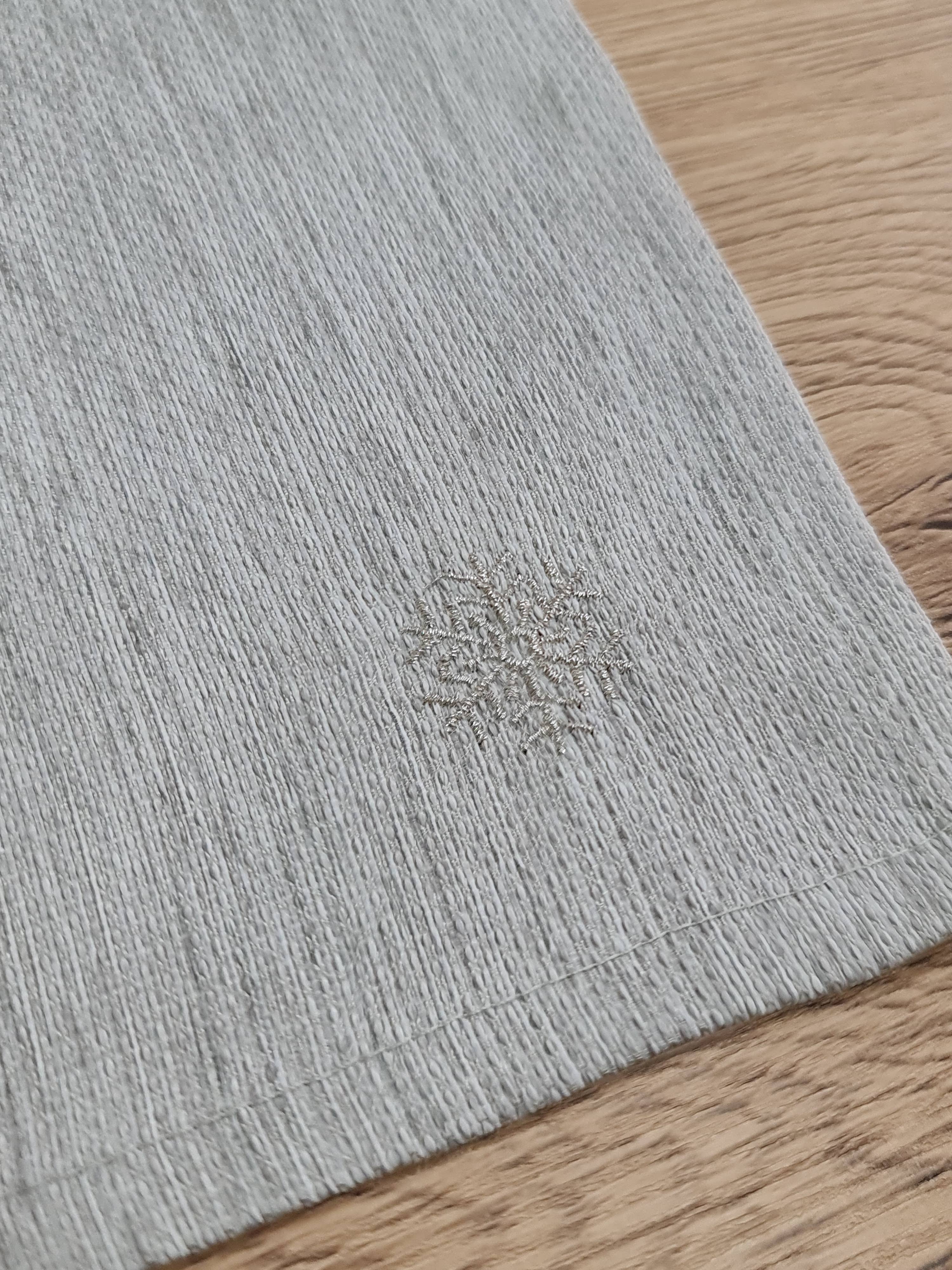 Lunaria Lab - Wholesale Dinner & Cloth Napkin - Embroidered Gray Cotton Blend Napkins Classic model6