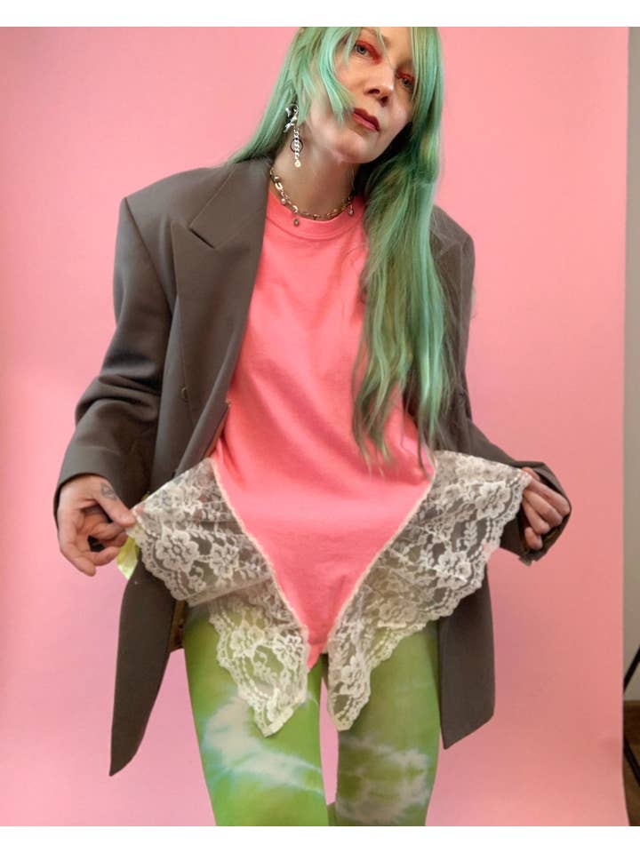 Shop Journal Vintage - Wholesale T-Shirt - Women's - Upcyled negligee lace tee2