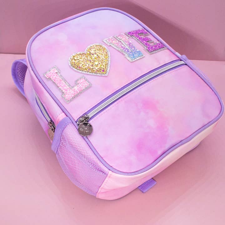 Frog Sac - Wholesale Backpack - Kids - Girls Backpack with Glitter Varsity Letters - Mini Tie Dye17