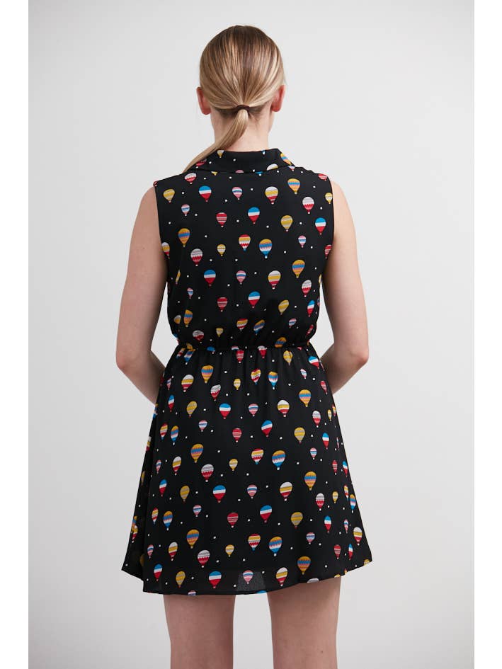 SM WARDROBE - Vendita all'ingrosso Vestito - Donna - ABITO CON COLLETTO STAMPA MONGOLFIERA1