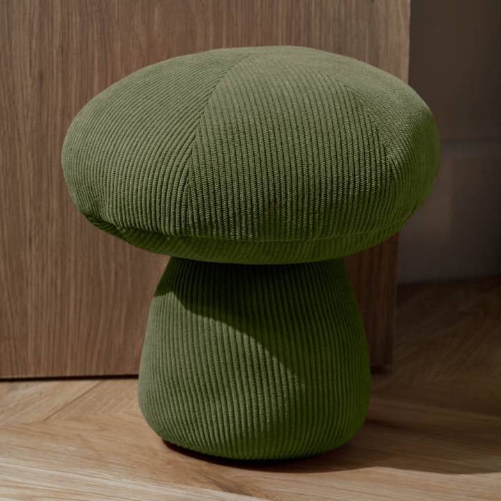 Forest Green Cord Mushroom Deurstop Forest Green voor groothandel op Faire0