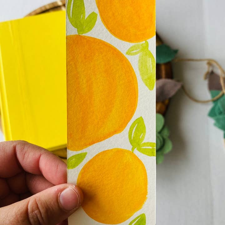 Watercolor Orange Bookmark for wholesale by The Book and Nook Shop