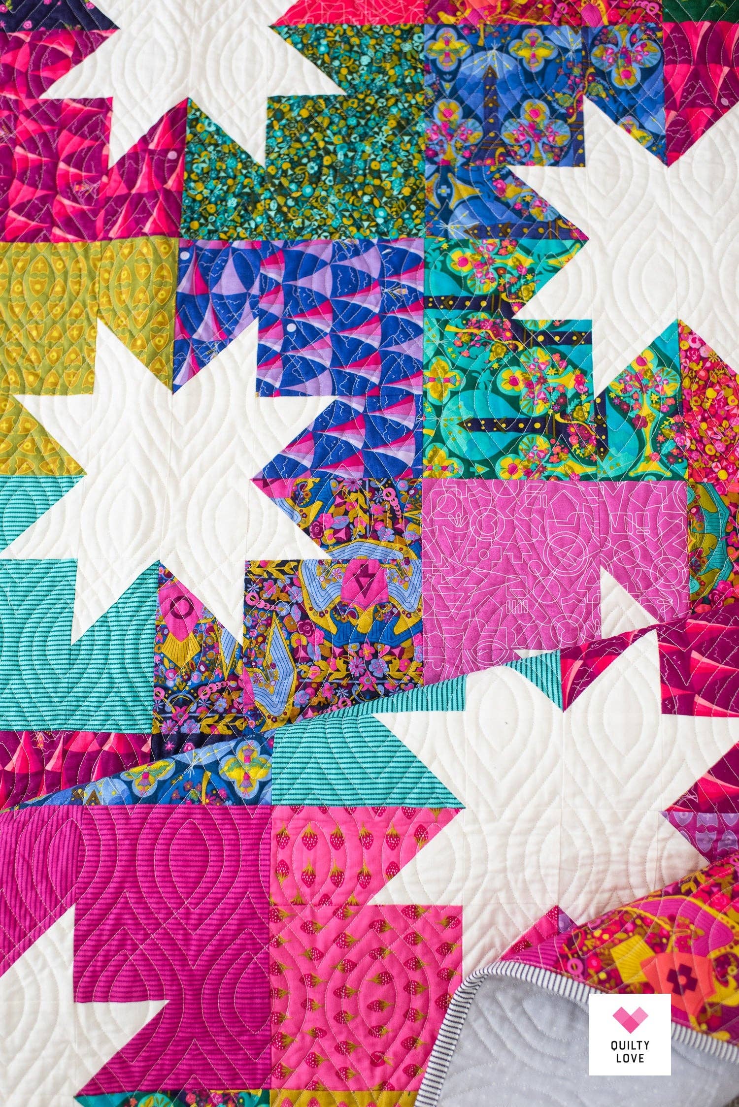 Quilty Love – Engroshandel DIY-sysæt – Star Pop II quiltmønster - trykt hæfte8