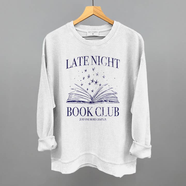 Ivy + Cloth - Wholesale Graphic Sweatshirt - Women's - Late Night Book Club8